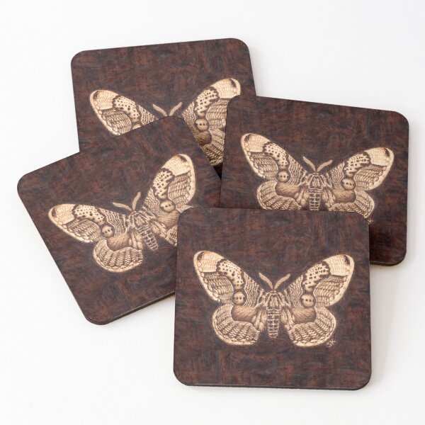 Item preview, Brahmin (Owl) Moth Woodburn designed and sold by MoodyMuseArt.