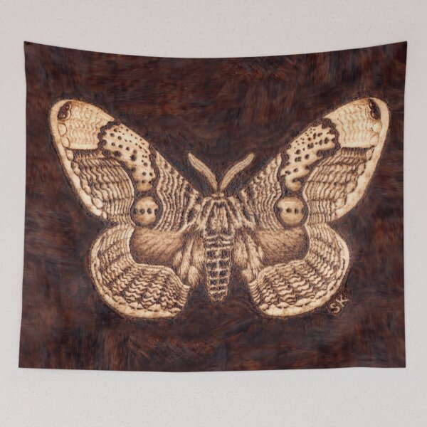 Item preview, Brahmin (Owl) Moth Woodburn designed and sold by MoodyMuseArt.