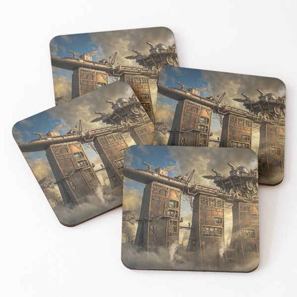 Item preview, Retro-Futuristic Steam Industrial Tower - Sci-Fi Fantasy designed and sold by steampunkimages.