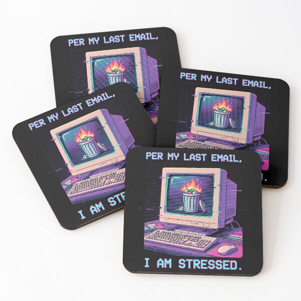 Item preview, Per My Last Email I Am Stressed — Funny Vaporwave Office Humor Shirt, Coworker Gift designed and sold by Luminari Creations.