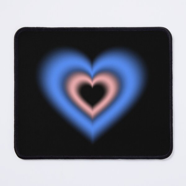 Item preview, Blue and light coral blurry heart designed and sold by serenebookworm.