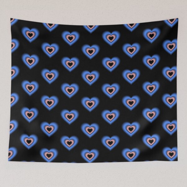 Item preview, Blue and light coral blurry heart designed and sold by serenebookworm.