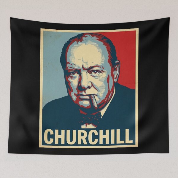 Item preview, Winston Churchill Hope Style Retro Poster Art Poster designed and sold by Anya Byron.