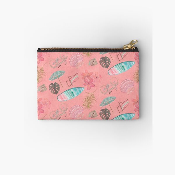 Item preview, ropical Beach Getaway Theme on Textured Pink Background designed and sold by PD-Coastal.