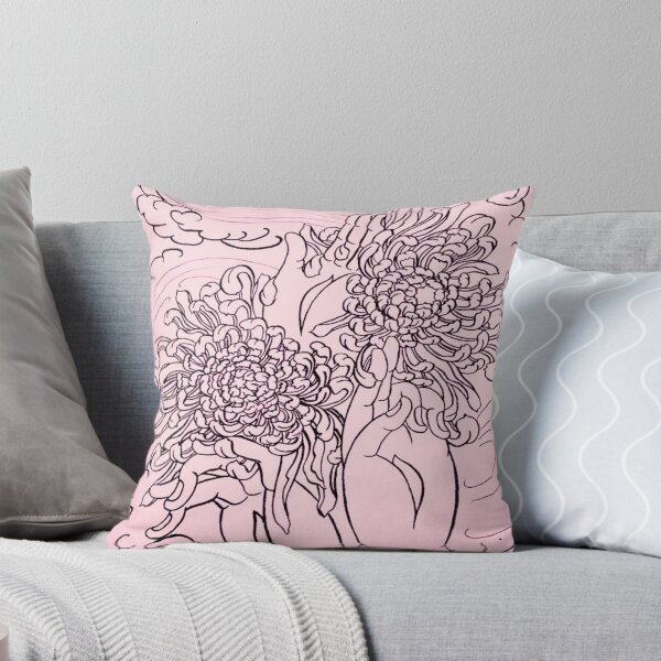 Item preview, Ethereal Hands & Kiku Chrysanthemums – Japanese Irezumi Art designed and sold by Mistique ✨.
