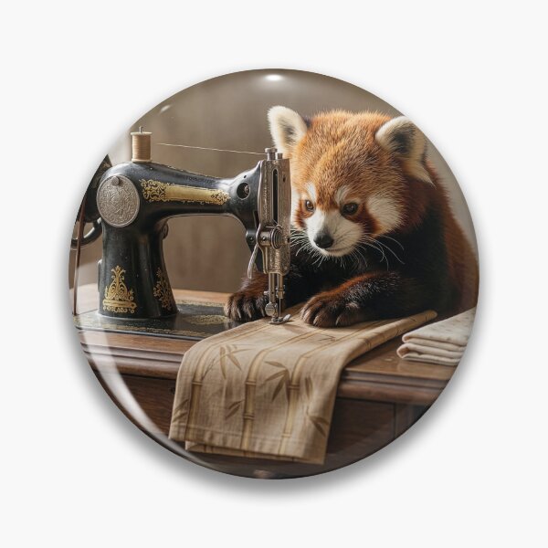 Item preview, Red Panda Sews the Straightest Seams in Town designed and sold by Tridentulus.