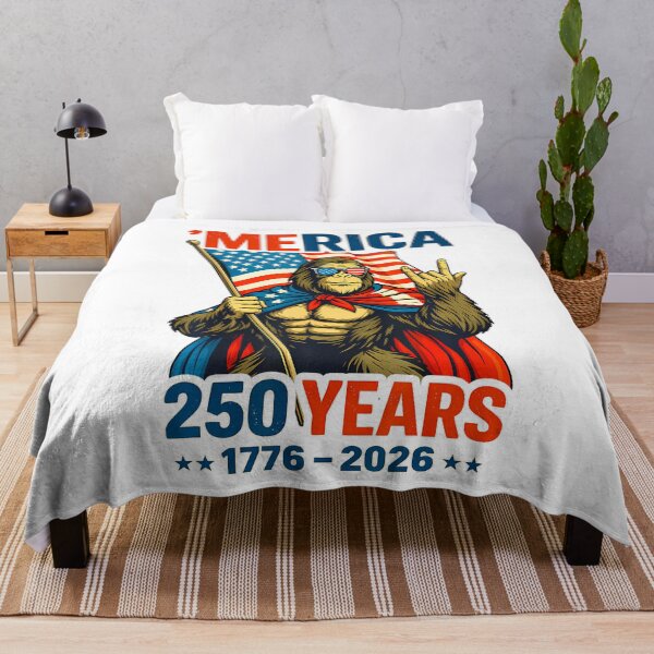 Item preview, Bigfoot Merica Rock American Flag designed and sold by yartyartyart.