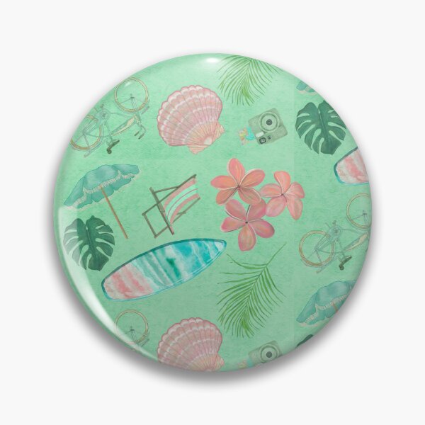 Item preview, Tropical Beach Getaway Theme on Textured Green Background designed and sold by PD-Coastal.