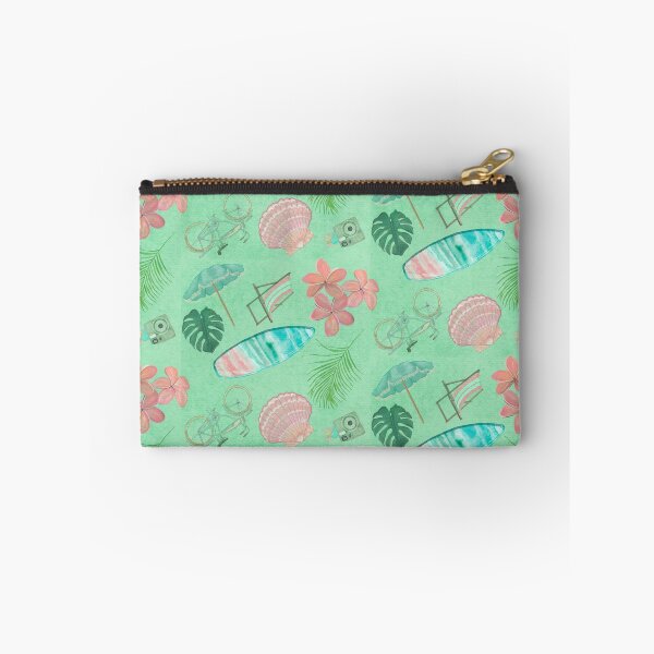 Item preview, Tropical Beach Getaway Theme on Textured Green Background designed and sold by PD-Coastal.