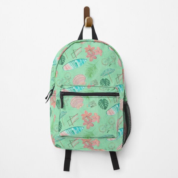 Item preview, Tropical Beach Getaway Theme on Textured Green Background designed and sold by PD-Coastal.