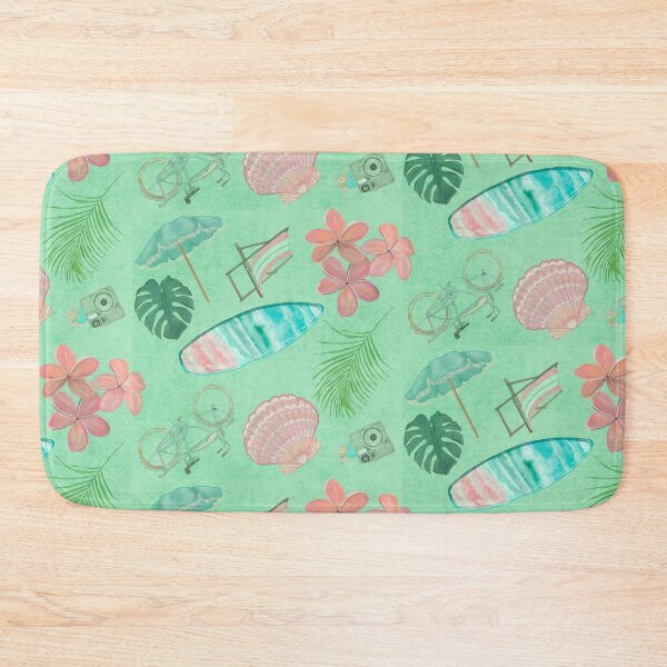 Item preview, Tropical Beach Getaway Theme on Textured Green Background designed and sold by PD-Coastal.