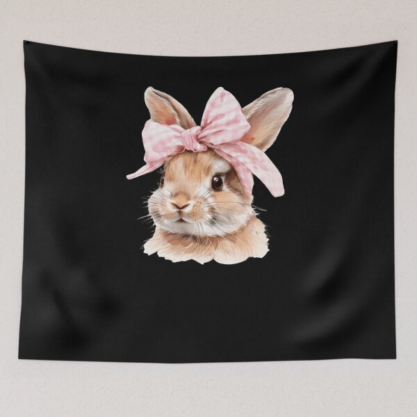 Item preview, Coquette Bow Bunny designed and sold by krystalRomanart.