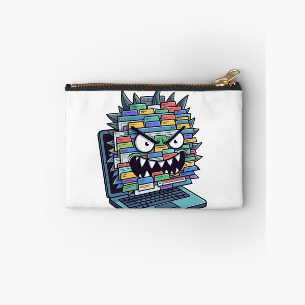Item preview, Too Many Tabs Funny Programmer Tech Overload Laptop Monster designed and sold by ZYNORAworld.
