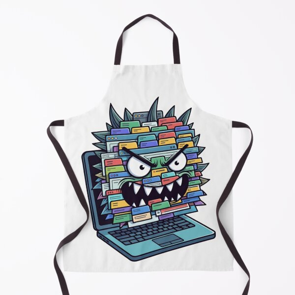Item preview, Too Many Tabs Funny Programmer Tech Overload Laptop Monster designed and sold by ZYNORAworld.