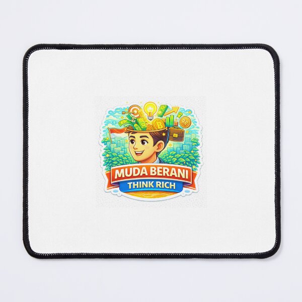Item preview, Muda Berani Think Rich Sticker – Wealth Mindset, Business Ideas & Young Entrepreneur Motivation designed and sold by Wander Pop Studio.