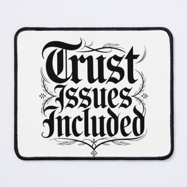 Item preview, Trust Issues Included Gothic Vintage Typography Statement T-Shirt Design designed and sold by NewUSShop.
