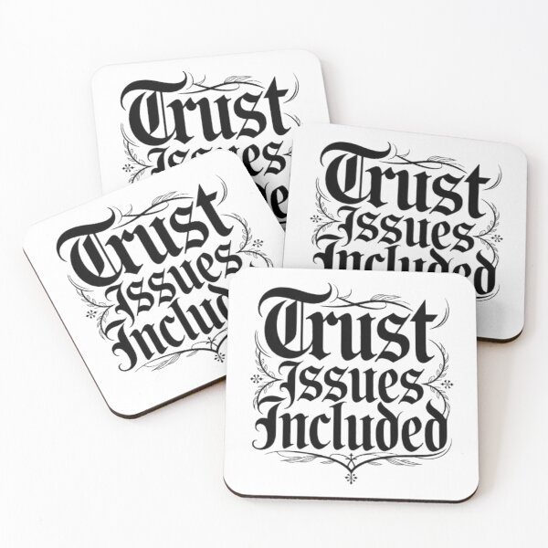 Item preview, Trust Issues Included Gothic Vintage Typography Statement T-Shirt Design designed and sold by NewUSShop.