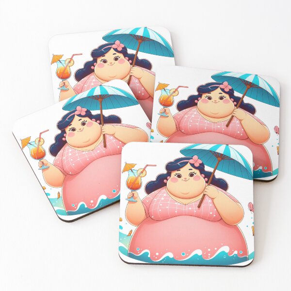 Item preview, Cute Lady with a Drink designed and sold by PassionforLove.