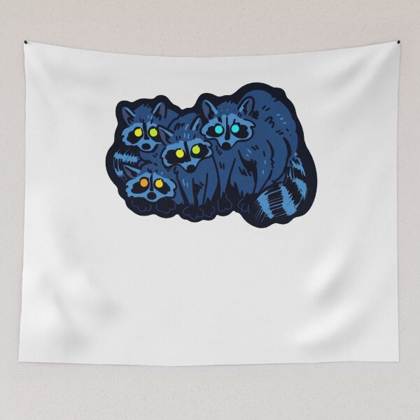 Item preview, Nighttime Raccoons designed and sold by krystalRomanart.