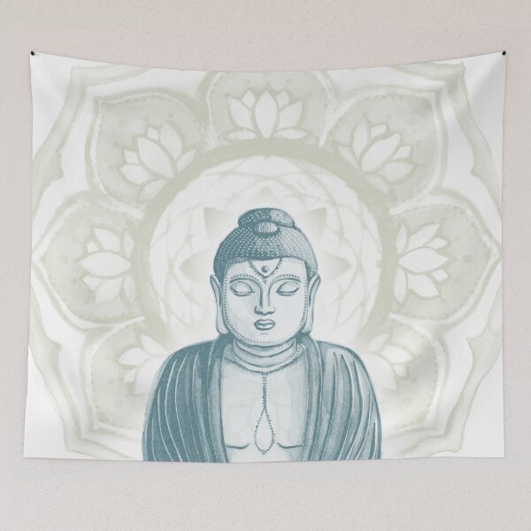 Item preview, Buddha Padma Watercolor - Snow Peacock Tea designed and sold by Irene Estelle.