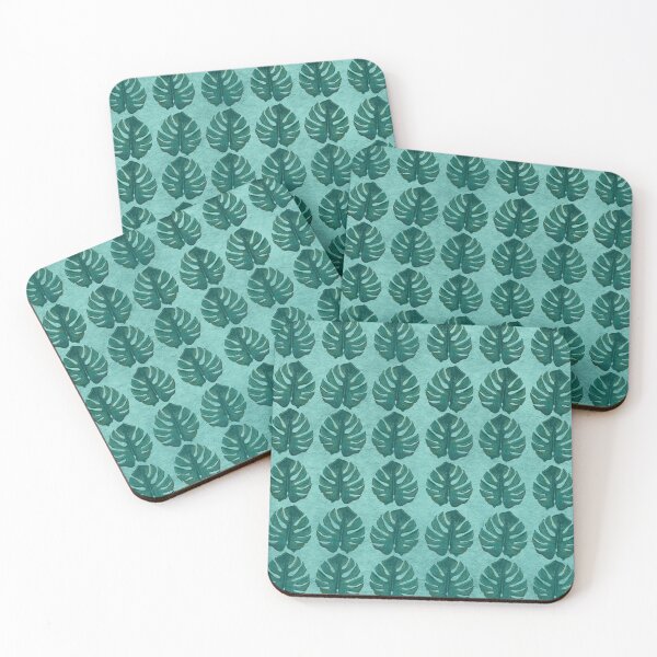 Item preview, Monstera Leaves on Teal Textured Background designed and sold by PD-Coastal.