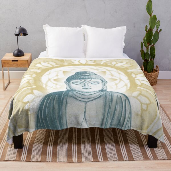 Item preview, Buddha Padma Watercolor - Snow Peacock Saffron designed and sold by Irene Estelle.