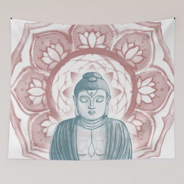 Item preview, Buddha Padma Watercolor - Snow Peacock Ruby designed and sold by Irene Estelle.