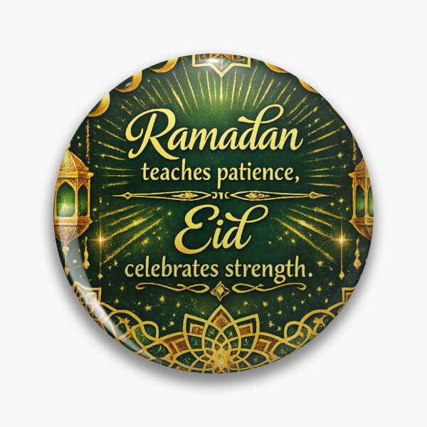 Item preview, Ramadan Teaches Patience Eid Celebrates Strength – Islamic Moon Phases Lantern Spiritual Quote Sticker designed and sold by CutePearlStudio.