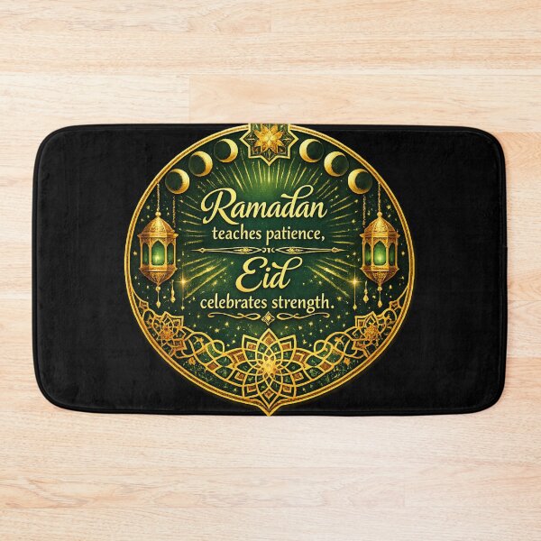 Item preview, Ramadan Teaches Patience Eid Celebrates Strength – Islamic Moon Phases Lantern Spiritual Quote Sticker designed and sold by CutePearlStudio.