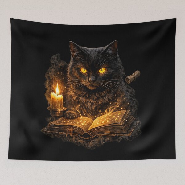 Item preview, Mystical Black Cat Candle Magic designed and sold by Zippy Creation.