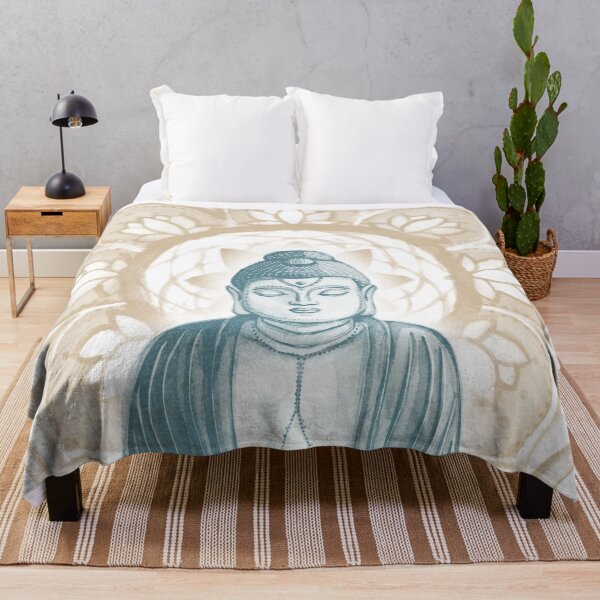 Item preview, Buddha Padma Watercolor - Snow Peacock Fawn designed and sold by Irene Estelle.