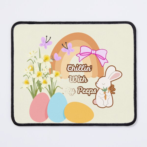 Item preview, Chillin' With My Peeps Easter Shirt - Retro Boho Bunny Rainbow Tee - Cute Spring Butterfly & Floral Graphic designed and sold by Akira Design Store.