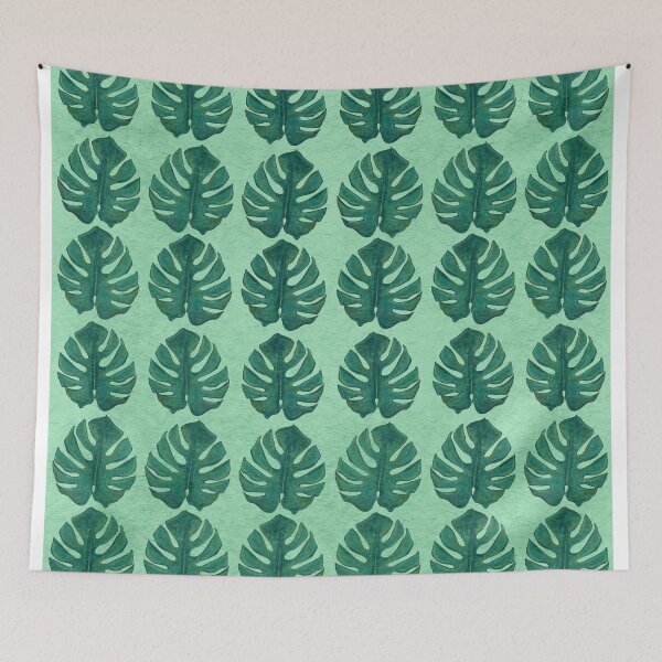 Item preview, Monstera Leaves on Mint Textured Background designed and sold by PD-Coastal.