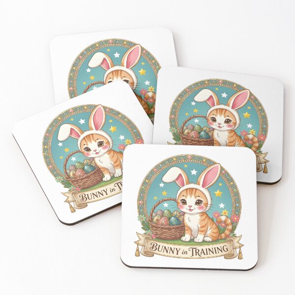 Item preview, Bunny in Training – Cute Easter Kitten Bunny Ears Shirt designed and sold by relso.
