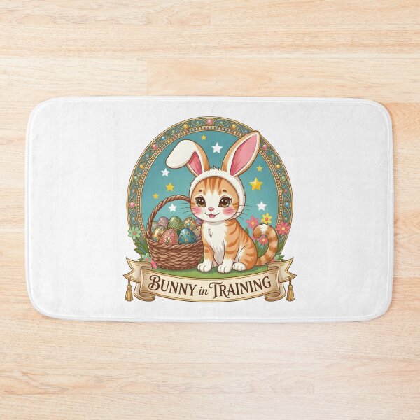 Item preview, Bunny in Training – Cute Easter Kitten Bunny Ears Shirt designed and sold by relso.