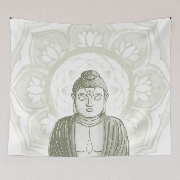 Item preview, Buddha Padma Watercolor - Snow Sage Tea designed and sold by Irene Estelle.