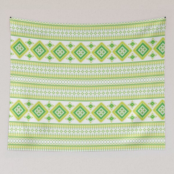 Item preview, Geometric Native American Navajo Green pattern design. designed and sold by ChaReePat.
