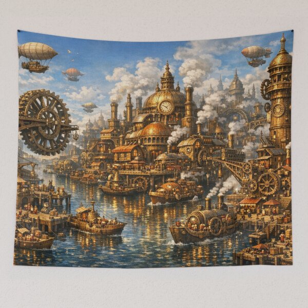 Item preview, Clockwork Harbor City designed and sold by CTRL+ALT+Divine.