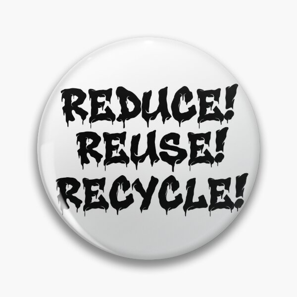 Item preview, Reduce! Reuse! Recycle! - Original B&W Text Print  designed and sold by DesignsByADiva.