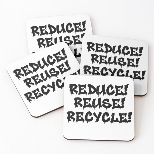 Item preview, Reduce! Reuse! Recycle! - Original B&W Text Print  designed and sold by DesignsByADiva.