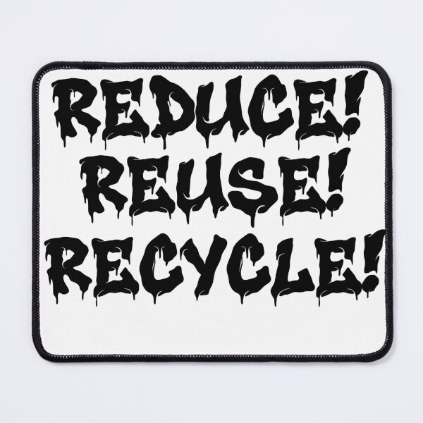 Item preview, Reduce! Reuse! Recycle! - Original B&W Text Print designed and sold by DesignsByADiva.