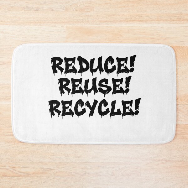 Item preview, Reduce! Reuse! Recycle! - Original B&W Text Print  designed and sold by DesignsByADiva.