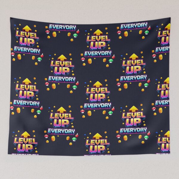 Item preview, Level Up Everyday - Retro and Motivational Gamer Design designed and sold by EsenciaZen.