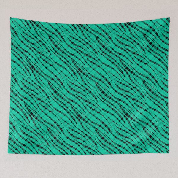 Item preview, Green turquoise tiger abstract print designed and sold by fuzzyfox.