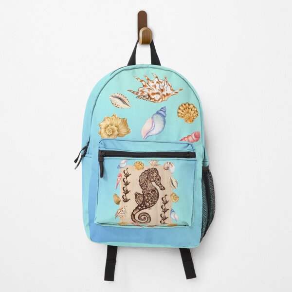 Item preview, Seahorse Tangle Woodburn with Seashells designed and sold by MoodyMuseArt.