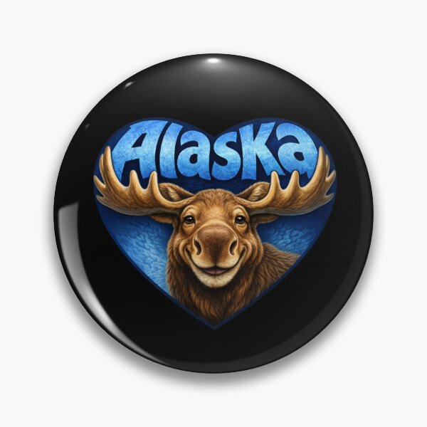Item preview, Alaska - Moose Heart Shape designed and sold by Myra365Art.