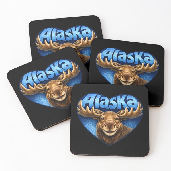 Item preview, Alaska - Moose Heart Shape designed and sold by Myra365Art.