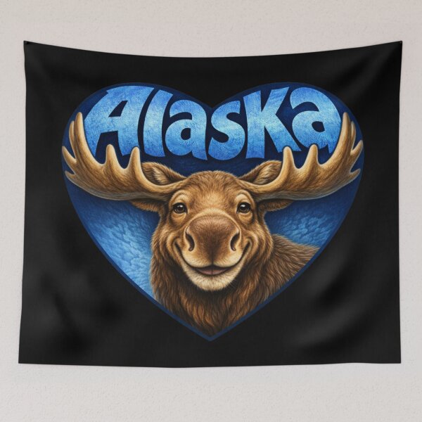 Item preview, Alaska - Moose Heart Shape designed and sold by Myra365Art.