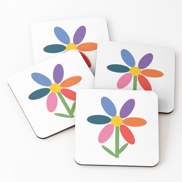 Item preview, Cololrful Geometric Flower Made from Shapes designed and sold by MadeFromShapes.