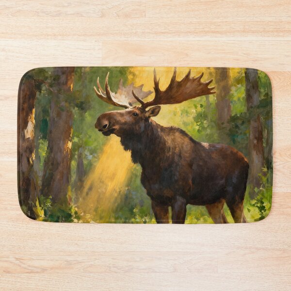 Item preview, Moose Alone In The Forest designed and sold by Glimmersmith.